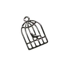 Lot de 10 breloques pendentifs "cage oiseau"
