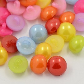 lot 20 boutons 12 mm dome demi perle 