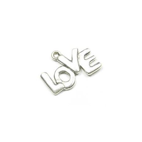 Lot de 10 breloques pendentifs "love"