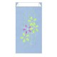 Pochettes cadeaux kraft bleu clair motif fleurs