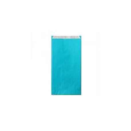 Pochettes cadeau papier kraft bleu turquoise