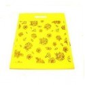 1 sac tissu fantaisie jaune 